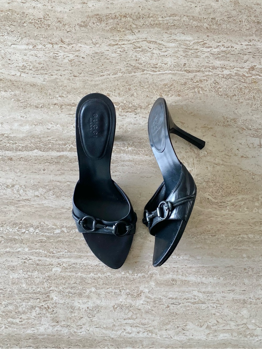 Vintage Gucci Tom Ford-era Horsebit Sandal Heels